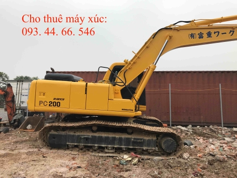 Cho thuê máy xúc đào bánh xích Komatsu PC200 - 6