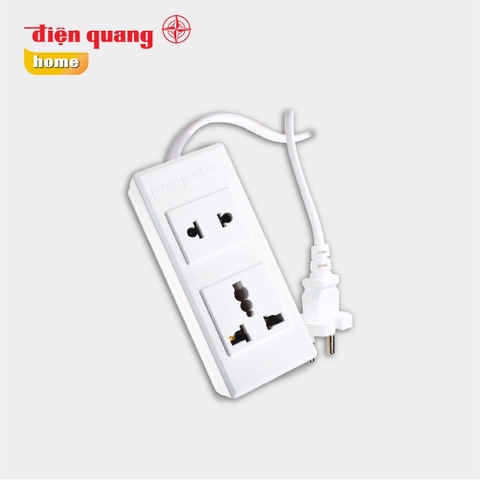 Ổ cắm Điện Quang ĐQ 001A-02 ( 2 lỗ )