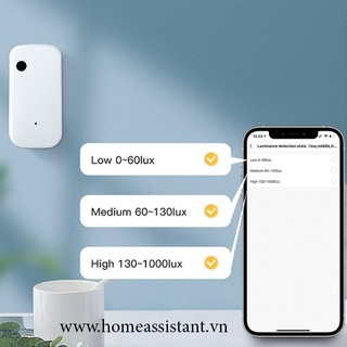 Bộ cảm biến đèn SMATRUL SRL-49 Tuya Wifi dò ánh sáng thông minh hoạt động với công tắc đèn rèm