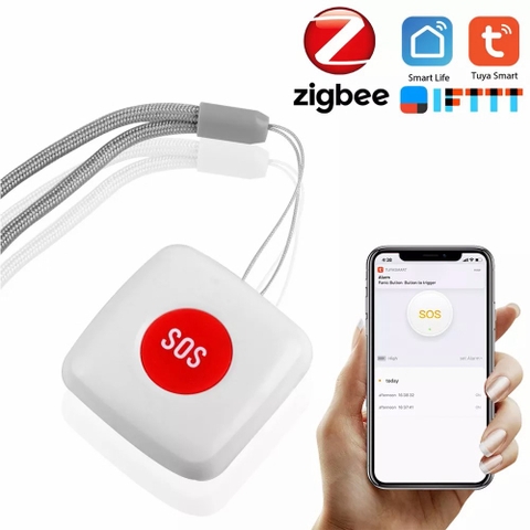 Nút gọi SOS báo khẩn cấp qua điện thoại Zigbee Tuya Smart