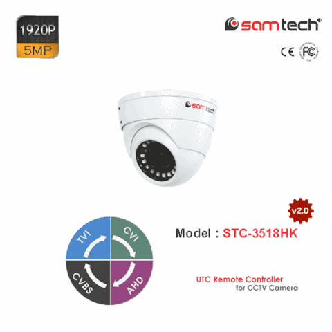 Camera 5.0 Megapixels STC-3518HK công nghệ 4 trong 1 : TVI - AHD - CVI - CVBS