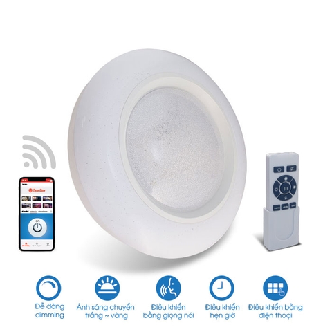 Đèn LED ốp trần thông minh Wifi 48w - D LN18L 490/48W.WF Rạng Đông