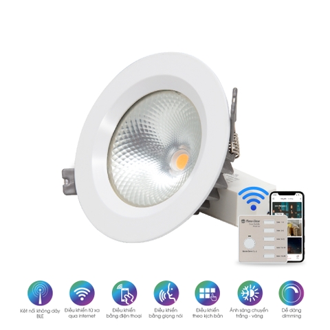 Đèn LED âm trần Downlight COB 90/9W Rạng Đông
