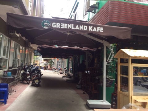 Ô dù cafe lệch tâm vuông LTO02A