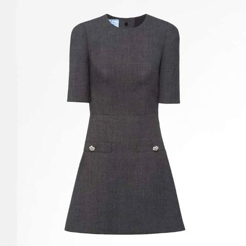 VÁY Prada Women Wool Mini-dress-Gray