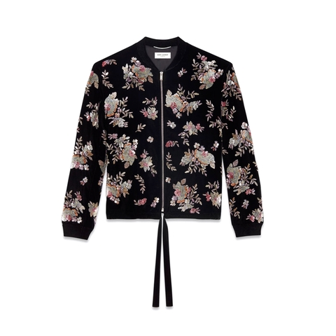 ÁO BOMBER SAINT LAURENT VARSITY JACKET WITH HAND