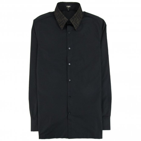 ÁO FENDI FF Collor Logo L/S Shirt