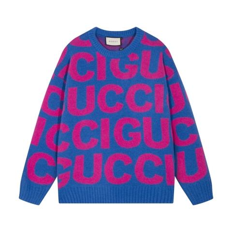ÁO Gucci GG Sewing Pink Sweater Unisex