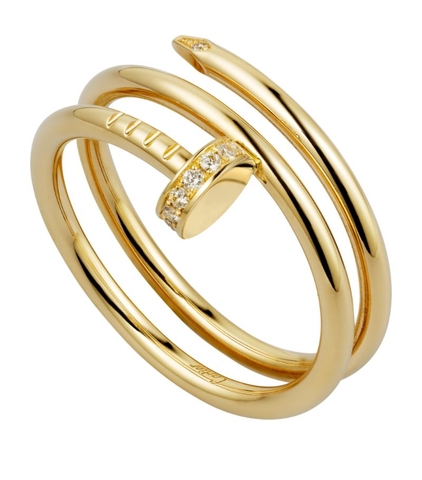 Nhẫn CARTIER Yellow Gold and Diamond Double Juste Un Clou Ring vàng vàng 18K