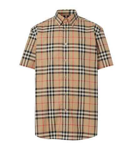 ÁO BURBERRY Check Short-Sleeved Shirt