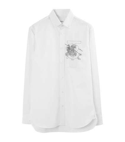 ÁO BURBERRY Fernley Monogram EKD Cotton Shirt