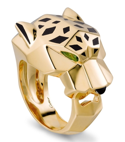 Nhẫn CARTIER Yellow Gold, Tsavorite and Onyx Panthère de Cartier Ring vàng vàng 18K