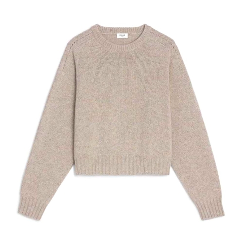 ÁO Celine Crew Neck Sweater in Seamless Cashmere