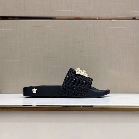 DÉP VERSACE MEDUSA HEAD GLITTER SLIPPER