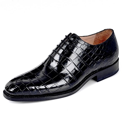 Giày Oxford Wholecut cổ điển bằng da cá sấu Alligator thủ công