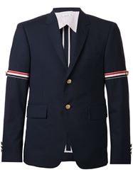 ÁO VEST THOM BROWNE BLUE STRIPED ARMBAND