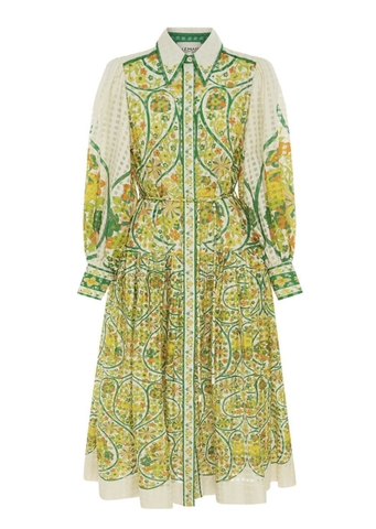 VÁY ALEMAIS HỌA TIẾT KẺ SỌC IN SILK High Classy