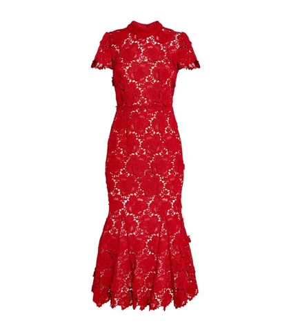 VÁY SELF-PORTRAIT  Lace Midi Dress