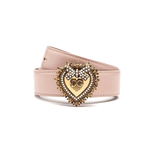 DÂY LƯNG Dolce Gabbana D&G Women Devotion Belt in Lux Leather-Pink