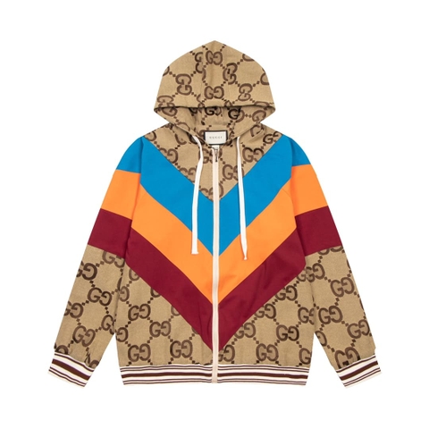 ÁO GUCCI GG Zip Brown Coat