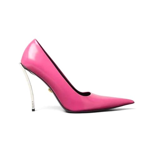GIÀY Versace Women Pin-Point Pumps Curved High Stiletto Heels-Pink