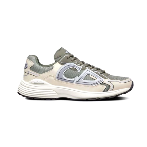 GIÀY DIOR Unisex CD Shoes B30 Low-Top Sneaker Sneaker Olive Mesh and Cream Technical Fabric