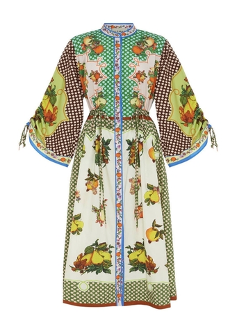 VÁY ALEMAIS PEAR HỌA TIẾT QUẢ LÊ IN SILK High Classy