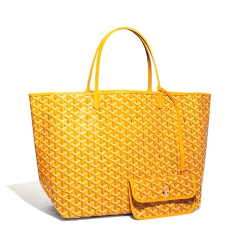 TÚI Goyard Women Sac Saint Louis GM in Goyardine Canvas & Chevroches Calfskin-Yellow