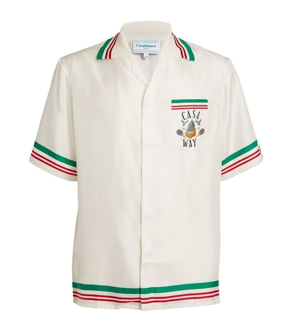 ÁO CASABLANCA  Silk Short-Sleeve Shirt