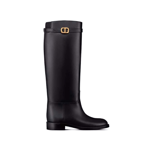 GIÀY Dior Women Empreinte Boot Black Calfskin