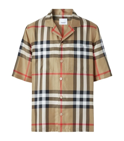 ÁO BURBERRY Silk Check Shirt