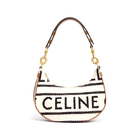 TÚI Celine Women Medium Ava Strap Bag in Textile with Celine All-Over and Calfskin