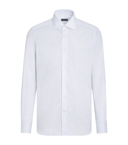 ÁO ZEGNA Trofeo Comfort Cotton Striped Shirt