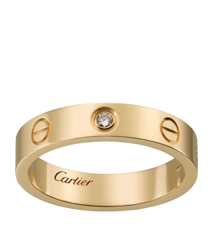 Nhẫn CARTIER Yellow Gold and Diamond LOVE Wedding Band vàng vàng 18K