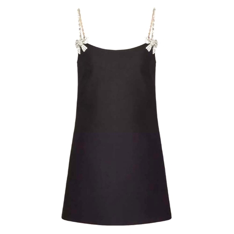 VÁY Valentino Women Embroidered Crepe Couture Short Dress