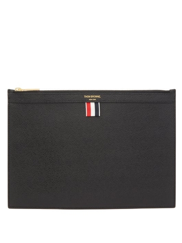 TÚI THOM BROWNE Pebbled-leather pouch