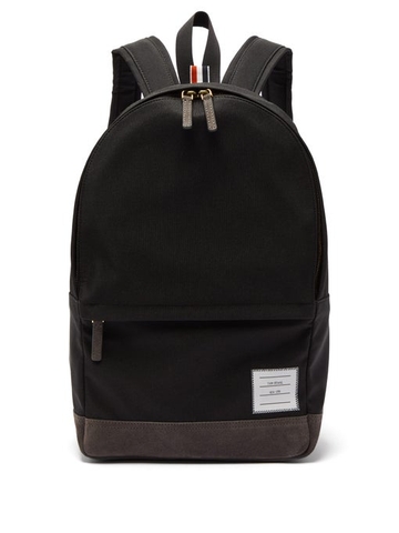 BALO THOM BROWNE Unstructured canvas and suede backpack