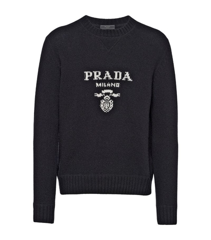 ÁO PRADA  Wool-Cashmere Logo Sweater