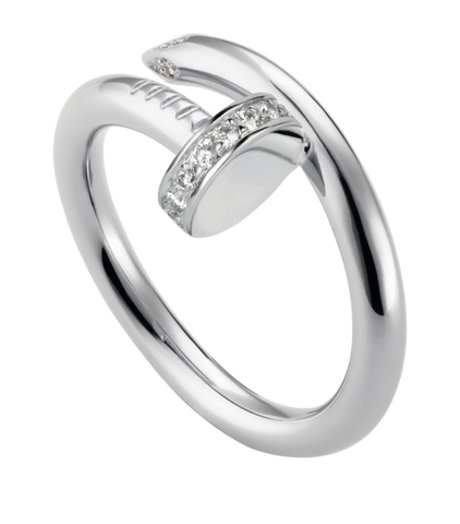 Nhẫn CARTIER White Gold and Diamond Juste un Clou Ring vàng trắng 18K