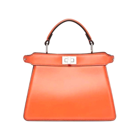 TÚI Fendi Women Peekaboo ISeeU Petite Orange Padded Nappa Leather Bag