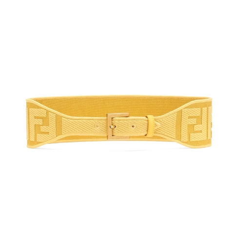 DÂY LƯNG Fendi Women Canvas High Waist Belt 6 cm-Yellow