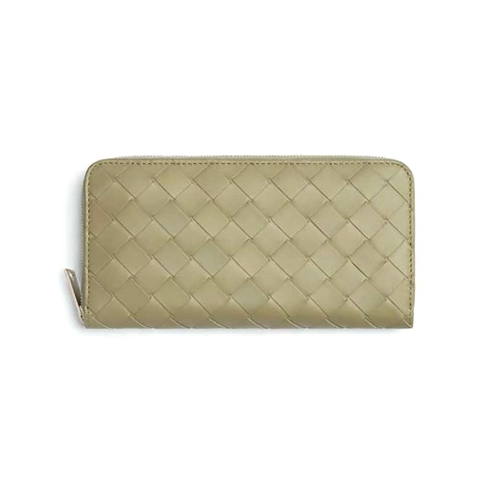 Ví Bottega Veneta Intrecciato Zip Around Wallet-Yellow