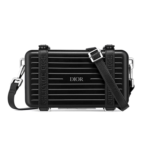 TÚI DIOR RIMOWA Personal Clutch Aluminum and Grained Calfskin-Black