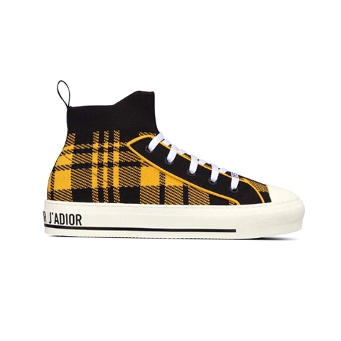 GIÀY Dior Women Walk’N’Dior Sneaker Yellow and Black Check’n’Dior Technical Mesh