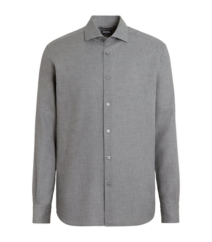 ÁO ZEGNA Cotton-Cashmere Shirt