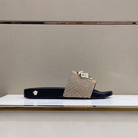 DÉP VERSACE MEDUSA HEAD GLITTER SLIPPER