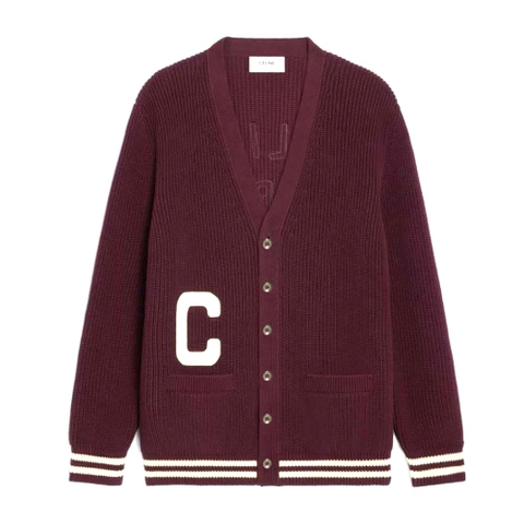 ÁO Celine College Cardigan in Cotton