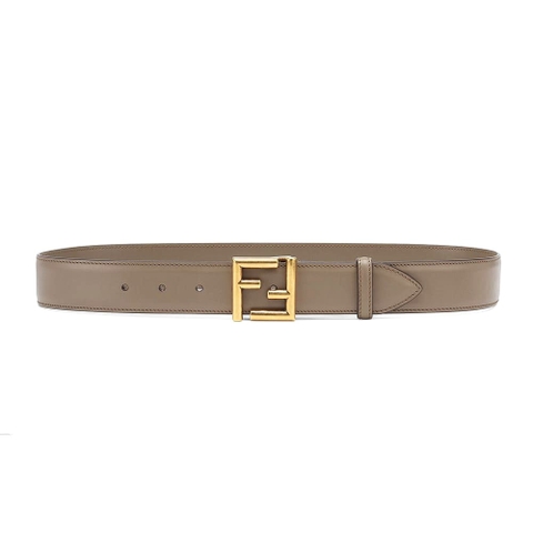 DÂY LƯNG Fendi Women Belt with Loop and FF Stud Buckle-Silver