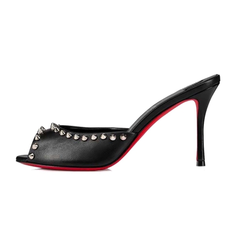 GUỐC Christian Louboutin Women Me Dolly Spike 85 mm Sandals Nappa leather and Spikes-Black