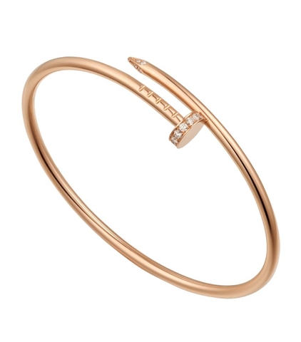 Vòng tay CARTIER Small Rose Gold and Diamond Juste un Clou Bracelet vàng hồng 18K